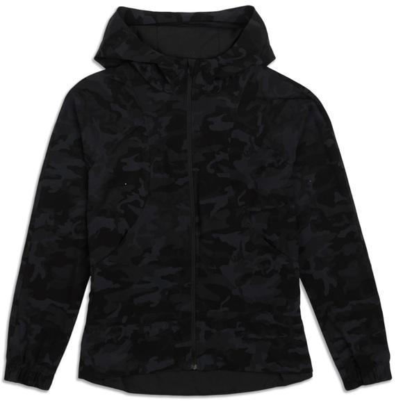 lululemon athletica Jackets & Blazers - Lululemon Black Camo Jacket Size 4